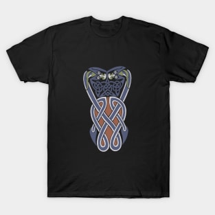 Book of Kells Knot Work, Celtic Knot Serpents T-Shirt